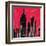 Red Cityscape-Paul Brent-Framed Art Print