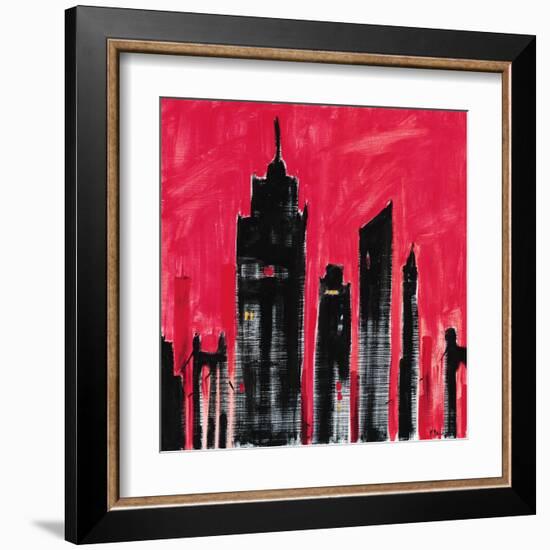 Red Cityscape-Paul Brent-Framed Art Print