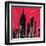 Red Cityscape-Paul Brent-Framed Art Print