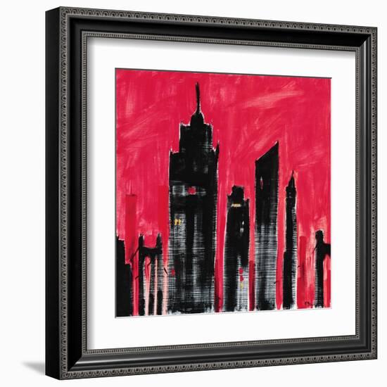 Red Cityscape-Paul Brent-Framed Art Print