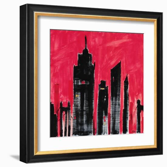 Red Cityscape-Paul Brent-Framed Art Print