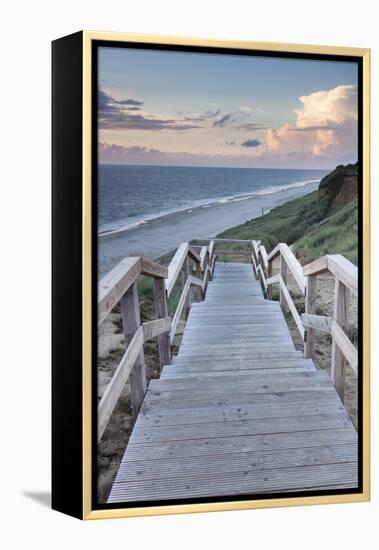 Red Cliff, Kampen, Sylt, North Frisian Islands, Nordfriesland, Schleswig Holstein, Germany, Europe-Markus Lange-Framed Premier Image Canvas