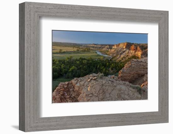 Red Cliffs above the Little Missouri River in the Little Missouri National Grasslands, North Dakota-Chuck Haney-Framed Photographic Print
