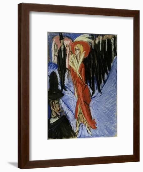 Red Cocotte-Ernst Ludwig Kirchner-Framed Art Print