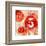 Red Collage Grunge Elements-null-Framed Premium Giclee Print