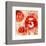 Red Collage Grunge Elements-null-Framed Premium Giclee Print