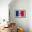 Red Color Dirt with Canvas Fabric Texture of the Flag France in Concept Pray for Paris , 13 Novemb-PinkOmelet-Framed Photographic Print displayed on a wall