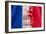 Red Color Dirt with Canvas Fabric Texture of the Flag France in Concept Pray for Paris , 13 Novemb-PinkOmelet-Framed Photographic Print