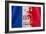 Red Color Dirt with Canvas Fabric Texture of the Flag France in Concept Pray for Paris , 13 Novemb-PinkOmelet-Framed Photographic Print