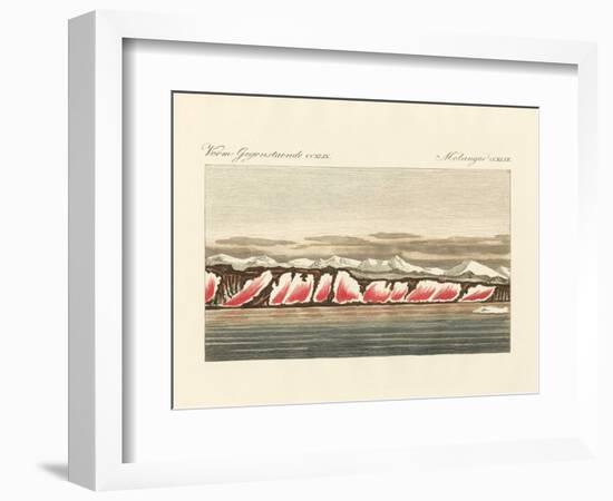 Red-Coloured Snow-null-Framed Premium Giclee Print