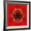 Red Concentric Flower Center: Mandala Kaleidoscopic Design-tr3gi-Framed Art Print