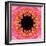 Red Concentric Flower Center: Mandala Kaleidoscopic Design-tr3gi-Framed Art Print