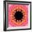 Red Concentric Flower Center: Mandala Kaleidoscopic Design-tr3gi-Framed Art Print