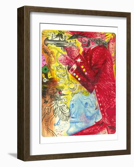 Red Cop.-Leonardo Flores-Framed Giclee Print