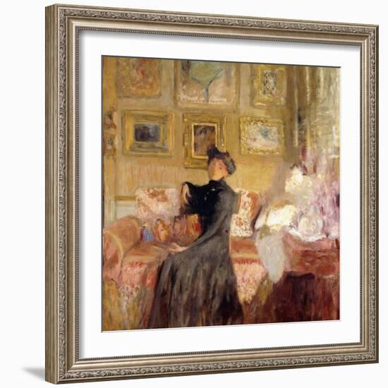 Red Couch; Le Divan Rouge, C.1905-Edouard Vuillard-Framed Giclee Print