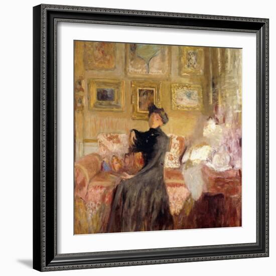 Red Couch; Le Divan Rouge, C.1905-Edouard Vuillard-Framed Giclee Print