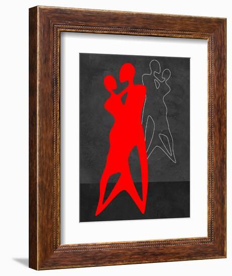 Red Couple Dance-Felix Podgurski-Framed Art Print