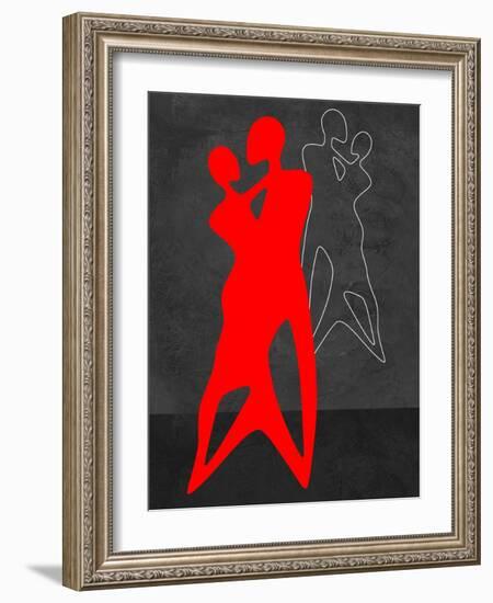 Red Couple Dance-Felix Podgurski-Framed Art Print