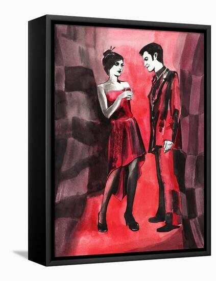 Red Couple-Surovtseva-Framed Stretched Canvas