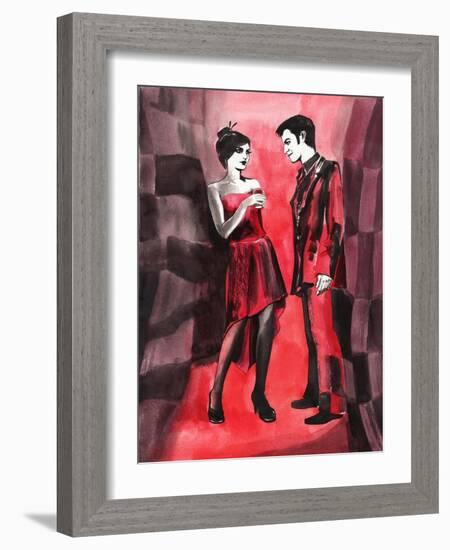 Red Couple-Surovtseva-Framed Art Print