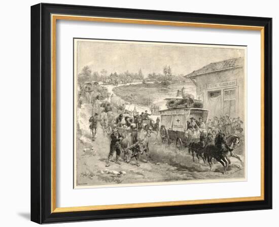 Red Cross Ambulance-null-Framed Art Print