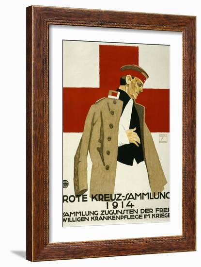 Red Cross Collection Drive, 1914-Ludwig Hohlwein-Framed Art Print