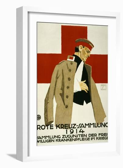 Red Cross Collection Drive, 1914-Ludwig Hohlwein-Framed Art Print