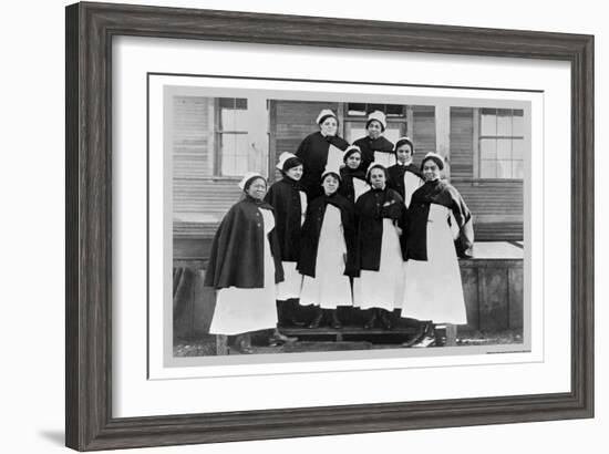 Red Cross Nurses-null-Framed Art Print