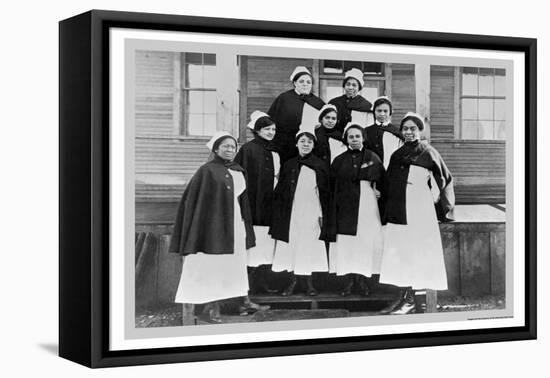 Red Cross Nurses-null-Framed Stretched Canvas