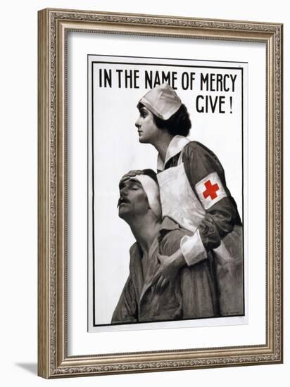 Red Cross Poster, 1917-Albert Herter-Framed Giclee Print