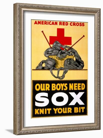 Red Cross Poster, C1917-null-Framed Giclee Print