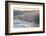 Red Crowned Cranes in Frozen River at Dawn Hokkaido Japan-Peter Adams-Framed Photographic Print