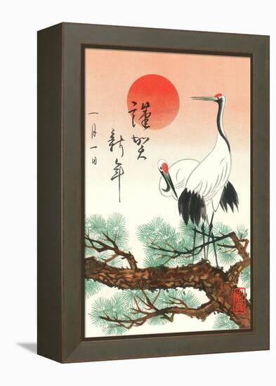 Red-Crowned Cranes-null-Framed Stretched Canvas