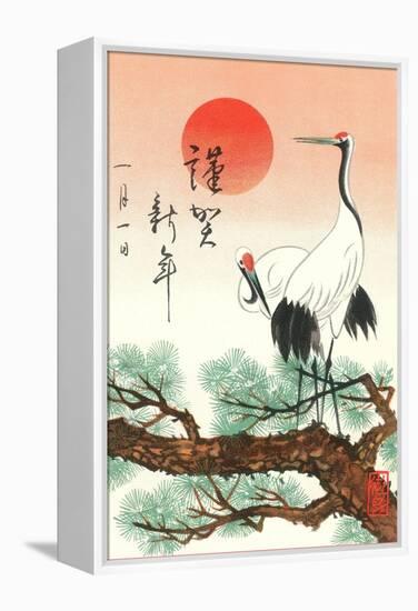 Red-Crowned Cranes-null-Framed Stretched Canvas