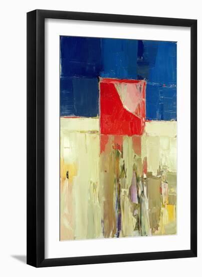 Red Cube-Daniel Cacouault-Framed Giclee Print