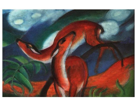 Red Deer Ii Art Print Franz Marc Art Com