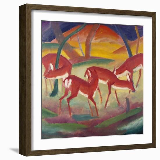 Red Deer; Rote Rehe 1-Franz Marc-Framed Giclee Print