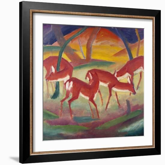 Red Deer; Rote Rehe 1-Franz Marc-Framed Giclee Print