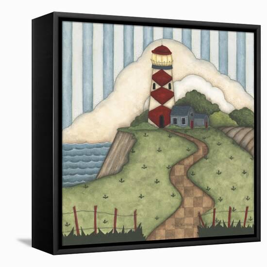 Red Diamond Lighthouse-Robin Betterley-Framed Premier Image Canvas