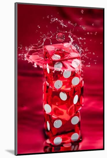 Red Dice Splash-Steve Gadomski-Mounted Photographic Print