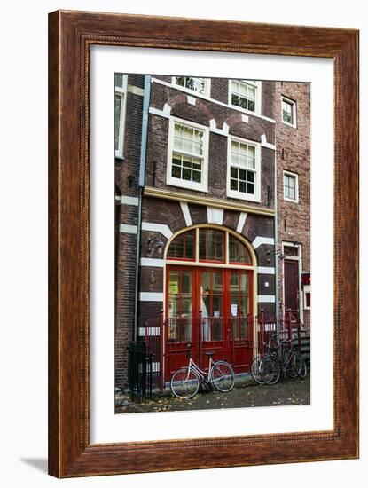 Red Door in Amsterdam-Erin Berzel-Framed Photographic Print