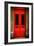 Red Door in Paris-Erin Berzel-Framed Photographic Print