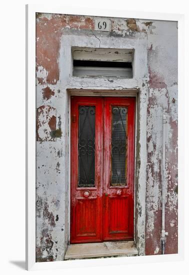 Red Doorway Old Building Burano, Italy-Darrell Gulin-Framed Photographic Print