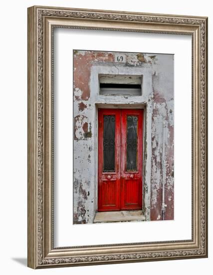 Red Doorway Old Building Burano, Italy-Darrell Gulin-Framed Photographic Print