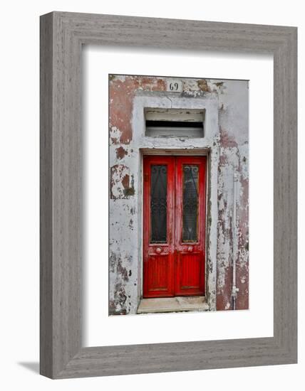 Red Doorway Old Building Burano, Italy-Darrell Gulin-Framed Photographic Print