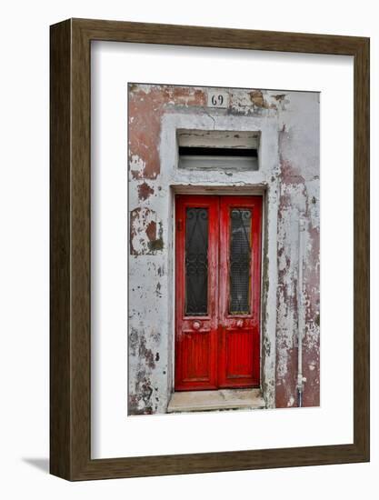 Red Doorway Old Building Burano, Italy-Darrell Gulin-Framed Photographic Print