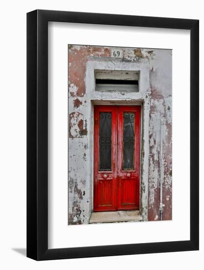 Red Doorway Old Building Burano, Italy-Darrell Gulin-Framed Photographic Print