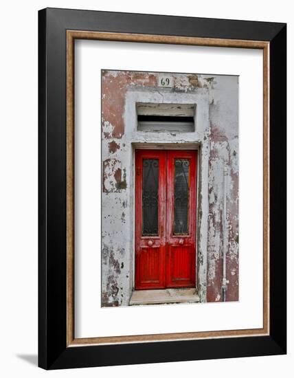 Red Doorway Old Building Burano, Italy-Darrell Gulin-Framed Photographic Print