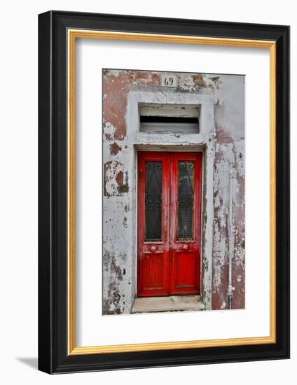 Red Doorway Old Building Burano, Italy-Darrell Gulin-Framed Photographic Print