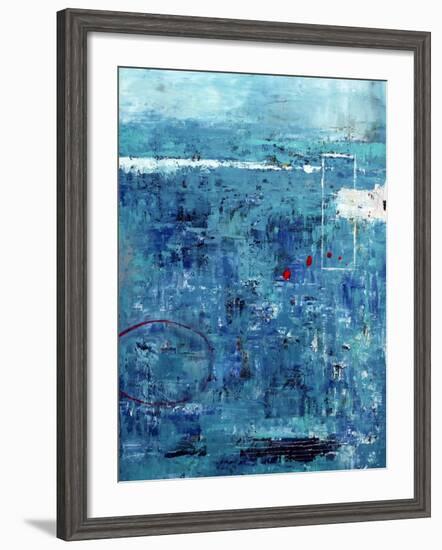 Red dot transported-Hyunah Kim-Framed Art Print